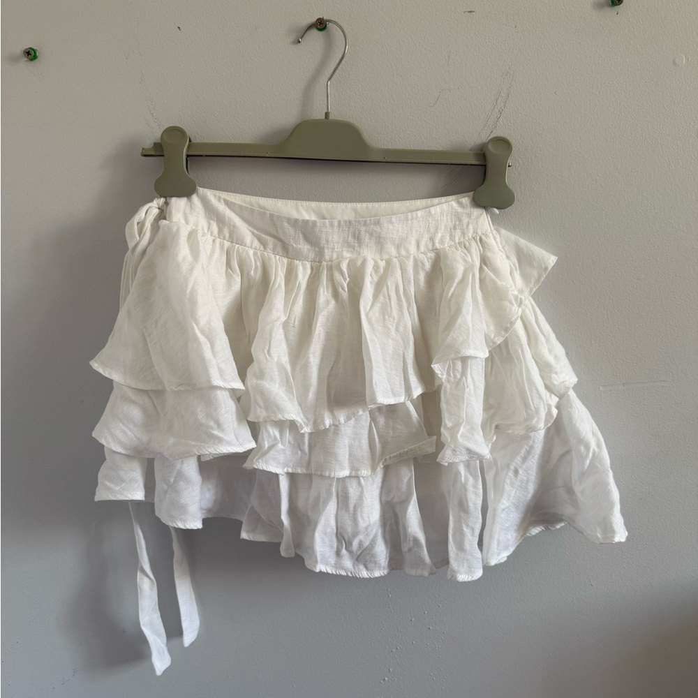 White Ruffled Skirt